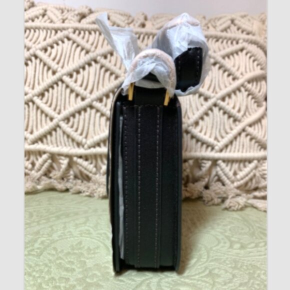 NWT FOSSIL Lennox Flap Leather Crossbody Bag Black MSRP $280 - Picture 13 of 15